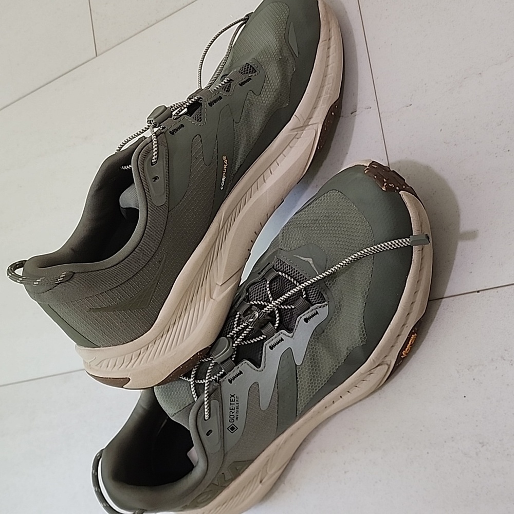 Hoka Transport Gortex Sneaker Tennis Shoe Hiking Outdoors Vibram Sole Men's 12.5